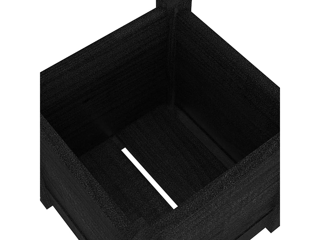 Jardinières d'extérieur 2 pcs Noir 31x31x31 Bois de pin