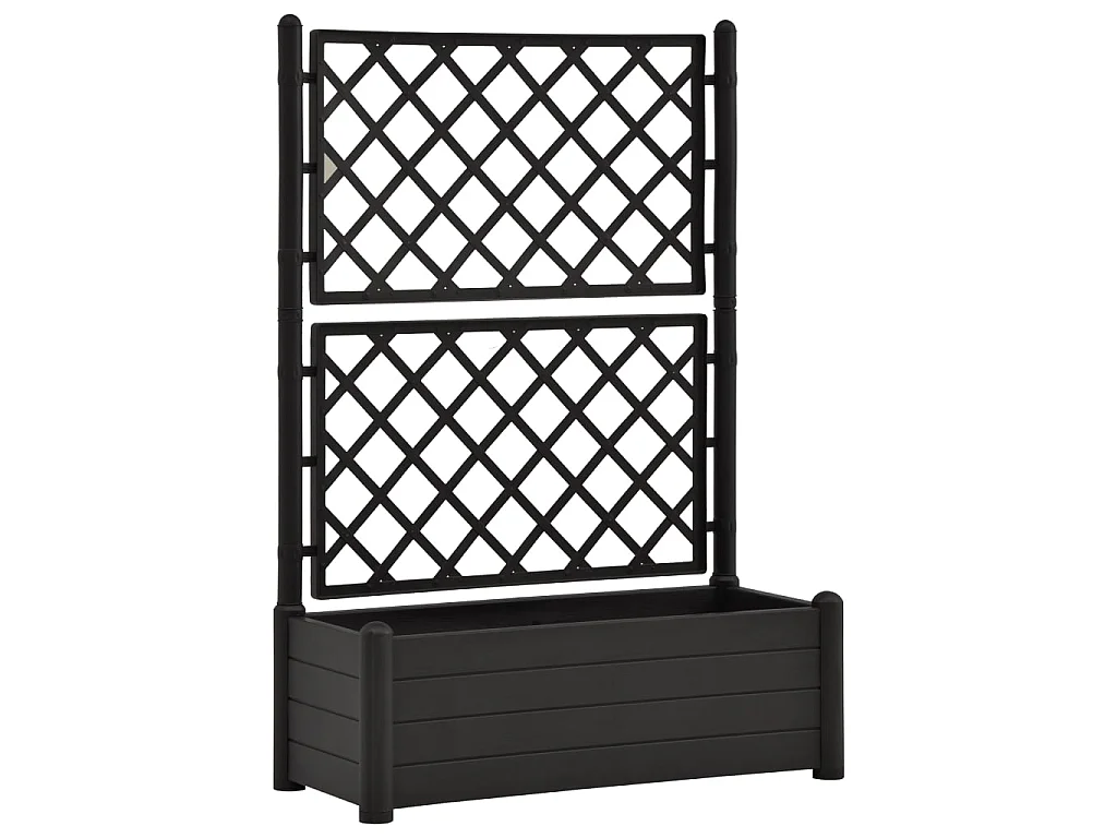 Jardinière avec treillis 100x43x142 PP Anthracite