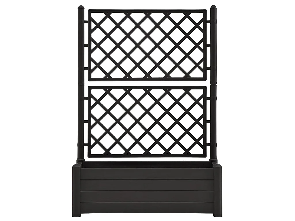 Jardinière avec treillis 100x43x142 PP Anthracite