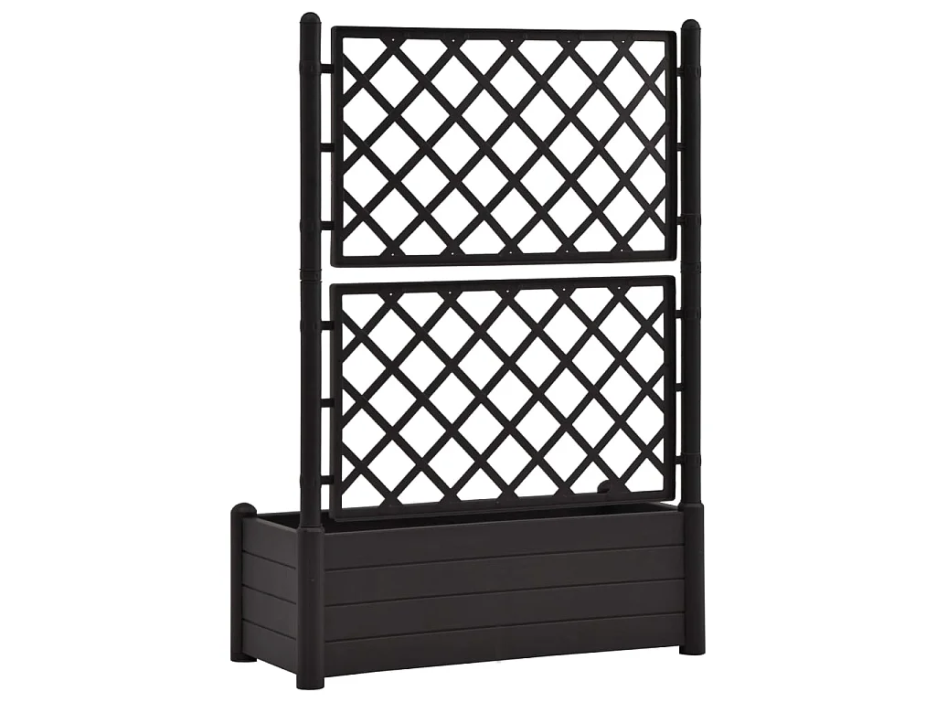 Jardinière avec treillis 100x43x142 PP Anthracite