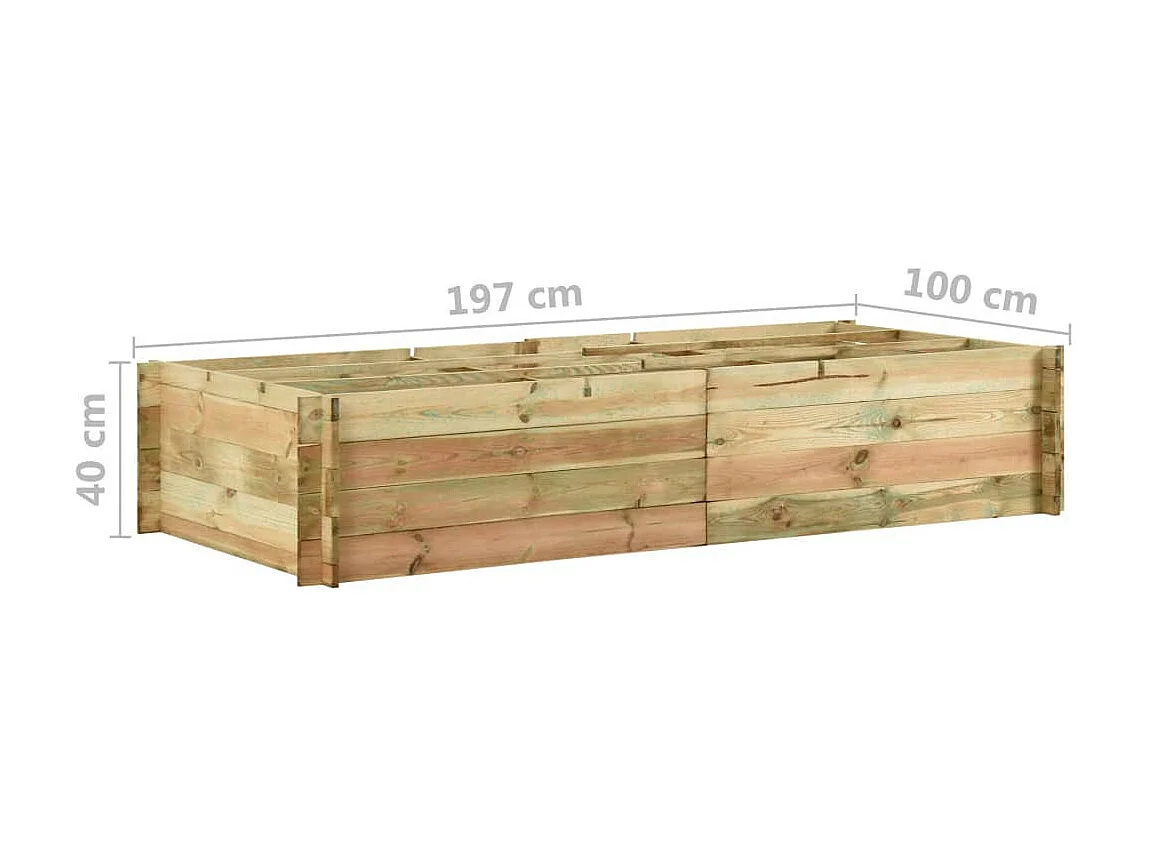 Jardinière pour légumes Bois de pin imprégné 197x100x40