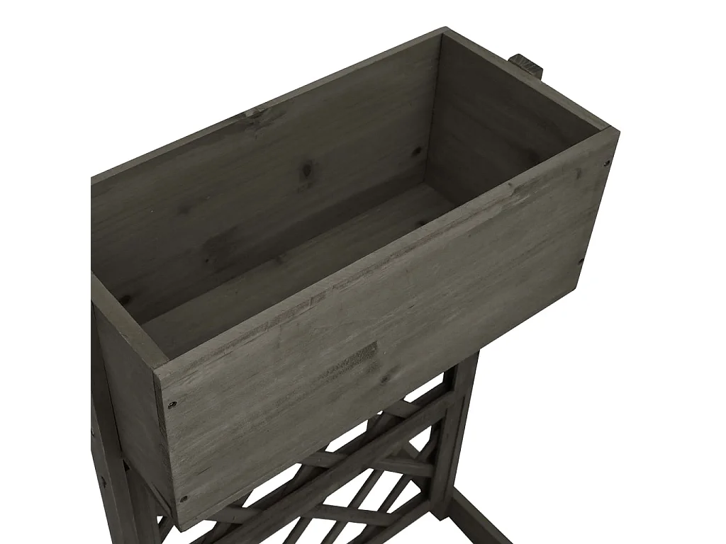 Jardinière à treillis de jardin Gris 45x30x74 Bois de sapin