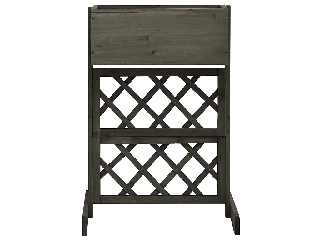 Jardinière à treillis de jardin Gris 45x30x74 Bois de sapin