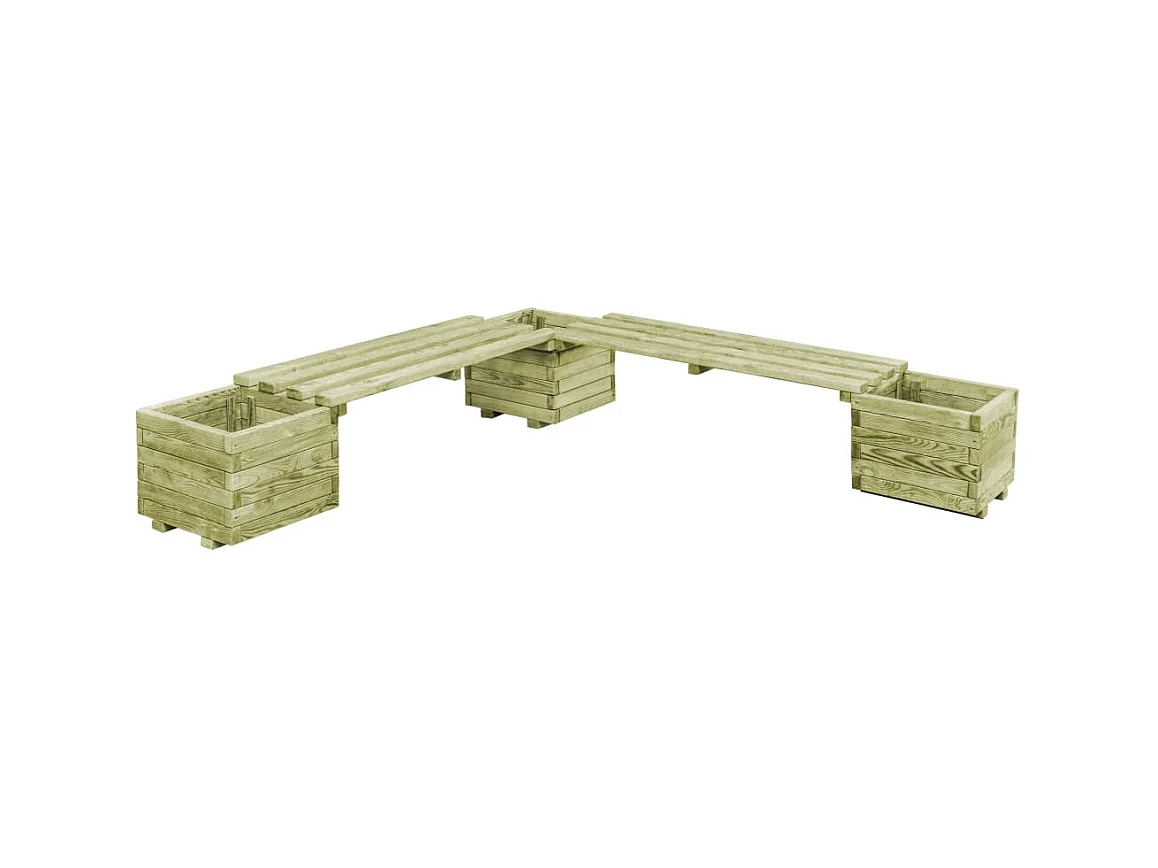 Banc de jardin à jardinières Bois de pin imprégné