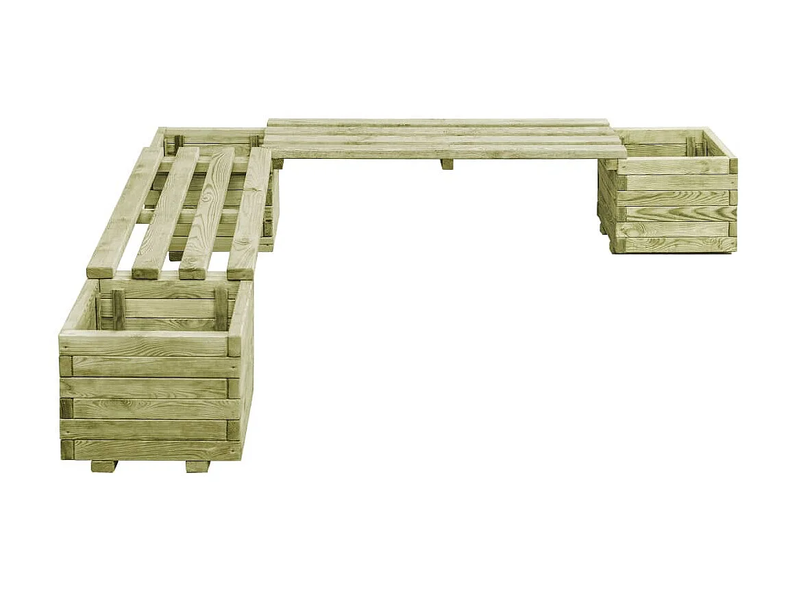 Banc de jardin à jardinières Bois de pin imprégné