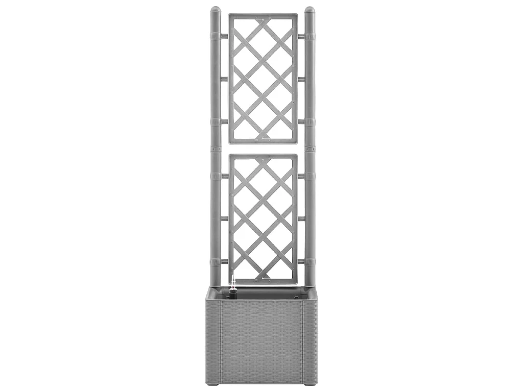 Jardinière et treillis et système d'arrosage Gris