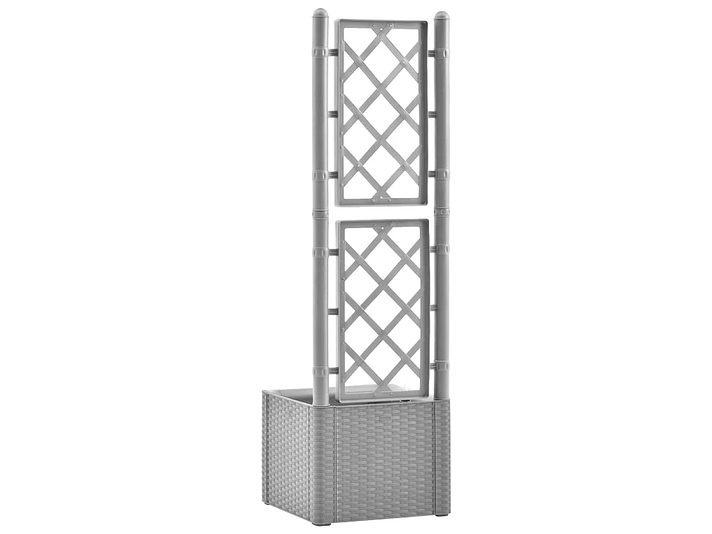Jardinière et treillis et système d'arrosage Gris