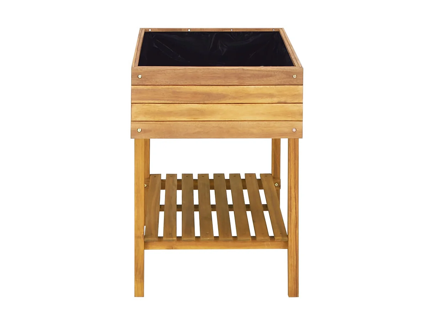 Jardinière surélevée 78,5x58,5x78,5 Bois massif d'acacia