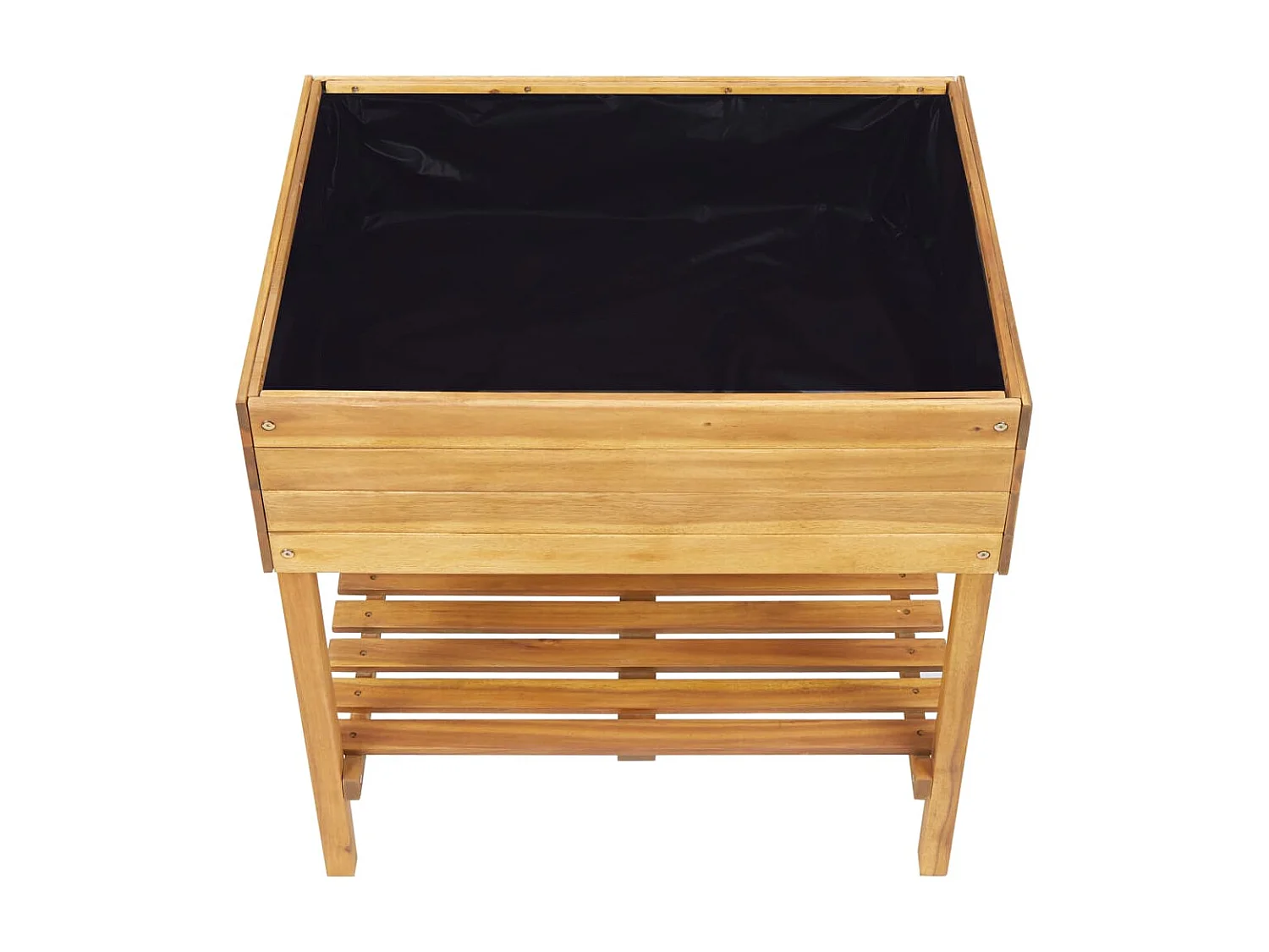 Jardinière surélevée 78,5x58,5x78,5 Bois massif d'acacia