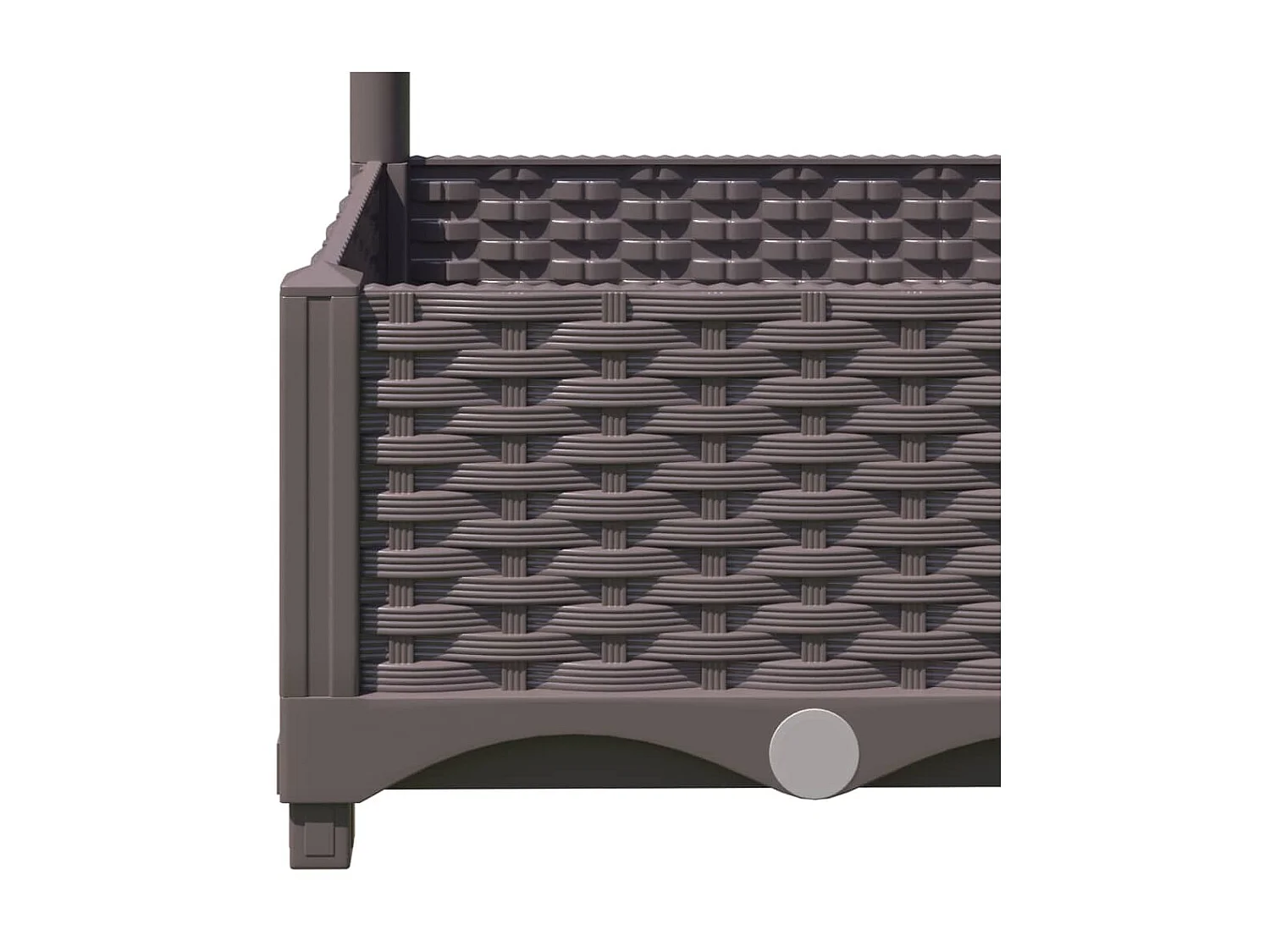 Jardinière avec treillis Marron 120x40x121,5 PP