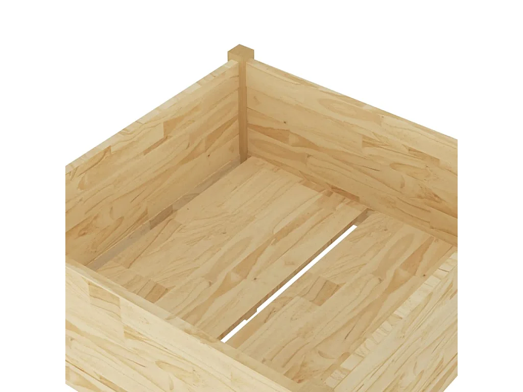 Jardinières d'extérieur 2 pcs 70x70x70 Bois de pin massif