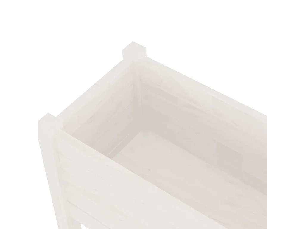 Jardinières 2 pcs Blanc 70x31x70 Bois de pin massif
