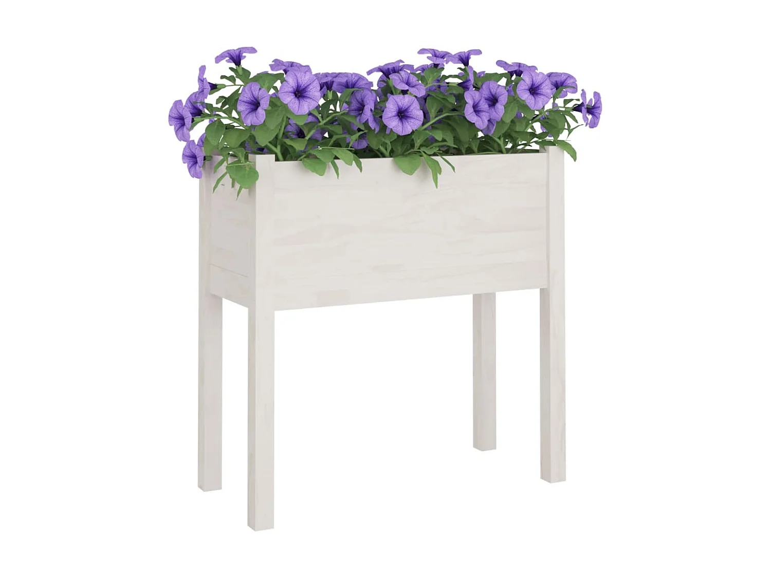 Jardinières 2 pcs Blanc 70x31x70 Bois de pin massif