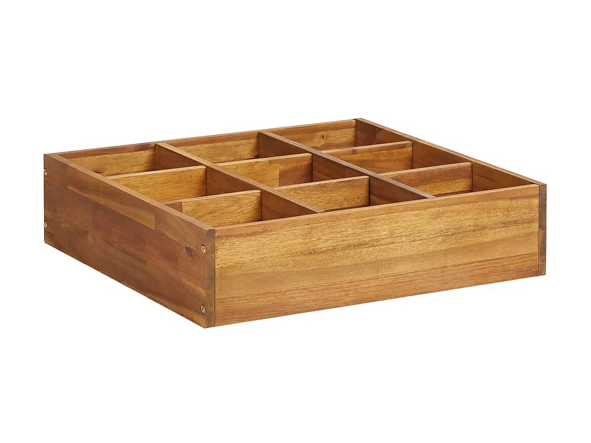 Jardinièrede jardin à herbes Bois d'acacia massif 60x60x15