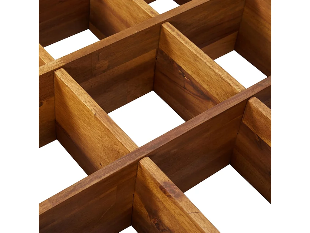 Jardinièrede jardin à herbes Bois d'acacia massif 60x60x15