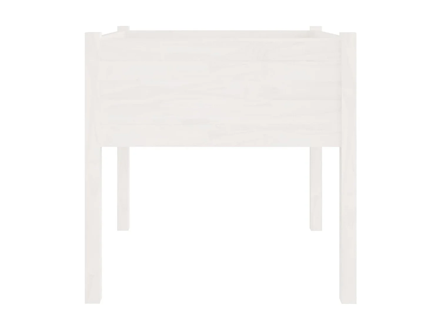 Jardinière d'extérieur Blanc 70x70x70 Bois de pin massif