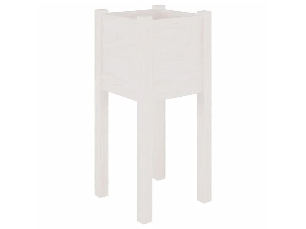 Jardinières d'extérieur 2 pcs Blanc 31x31x70 Bois de pin