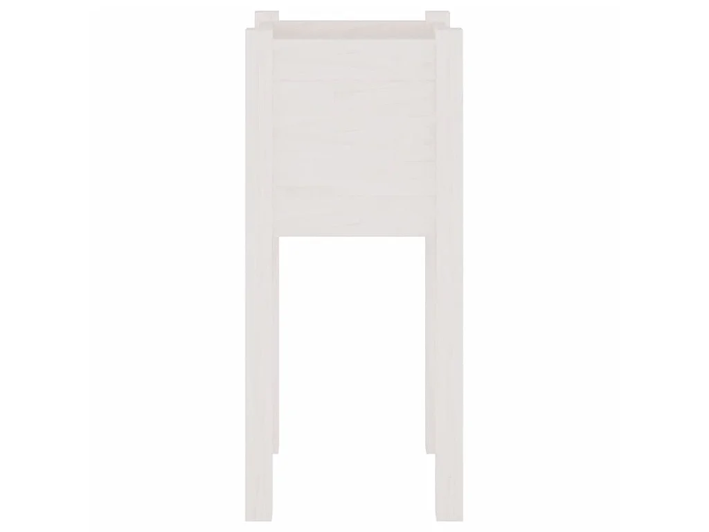 Jardinières d'extérieur 2 pcs Blanc 31x31x70 Bois de pin