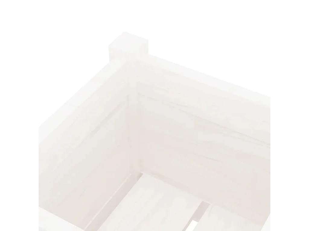 Jardinières d'extérieur 2 pcs Blanc 31x31x70 Bois de pin