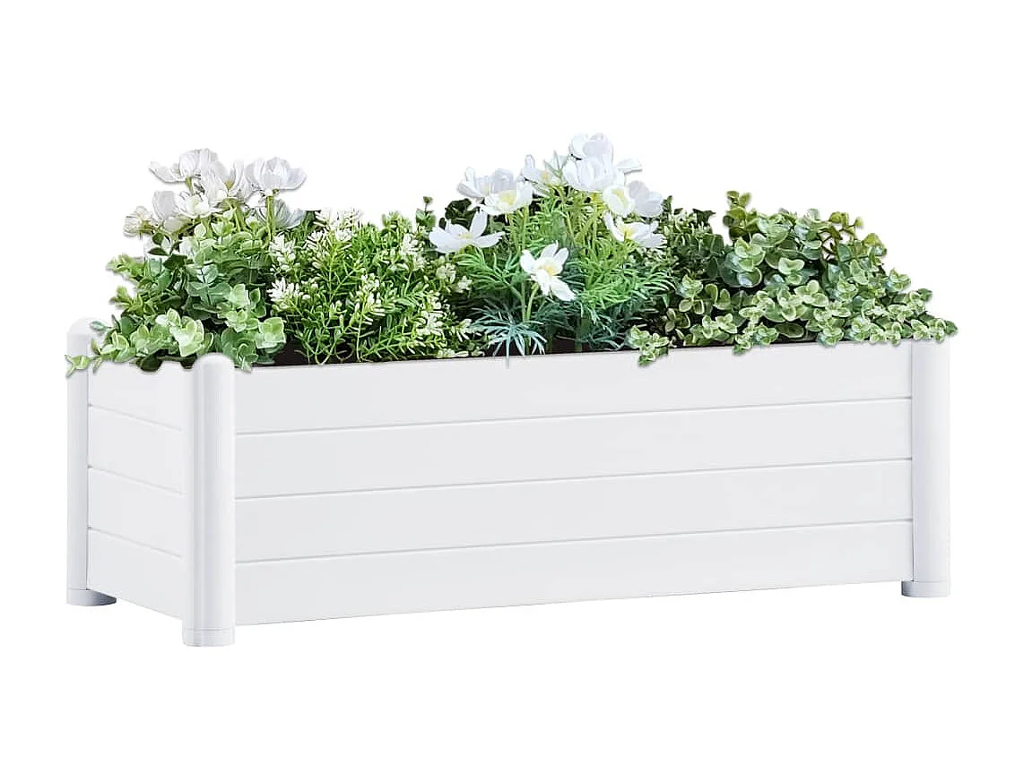 Jardinière PP Blanc 100x43x35