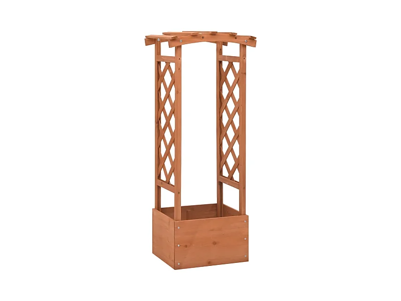 Jardinière à treillis avec arche 49x39x117 Bois de sapin