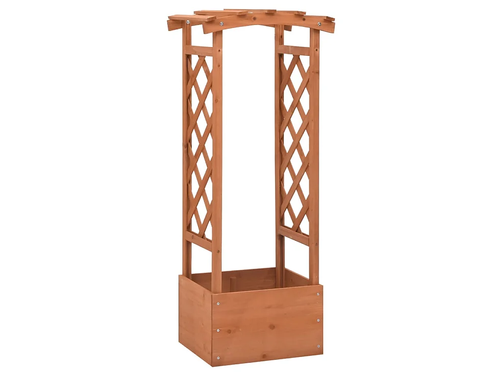 Jardinière à treillis avec arche 49x39x117 Bois de sapin