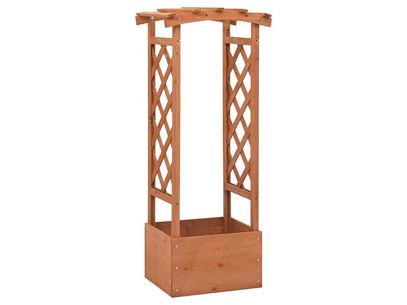 Jardinière à treillis avec arche 49x39x117 Bois de sapin