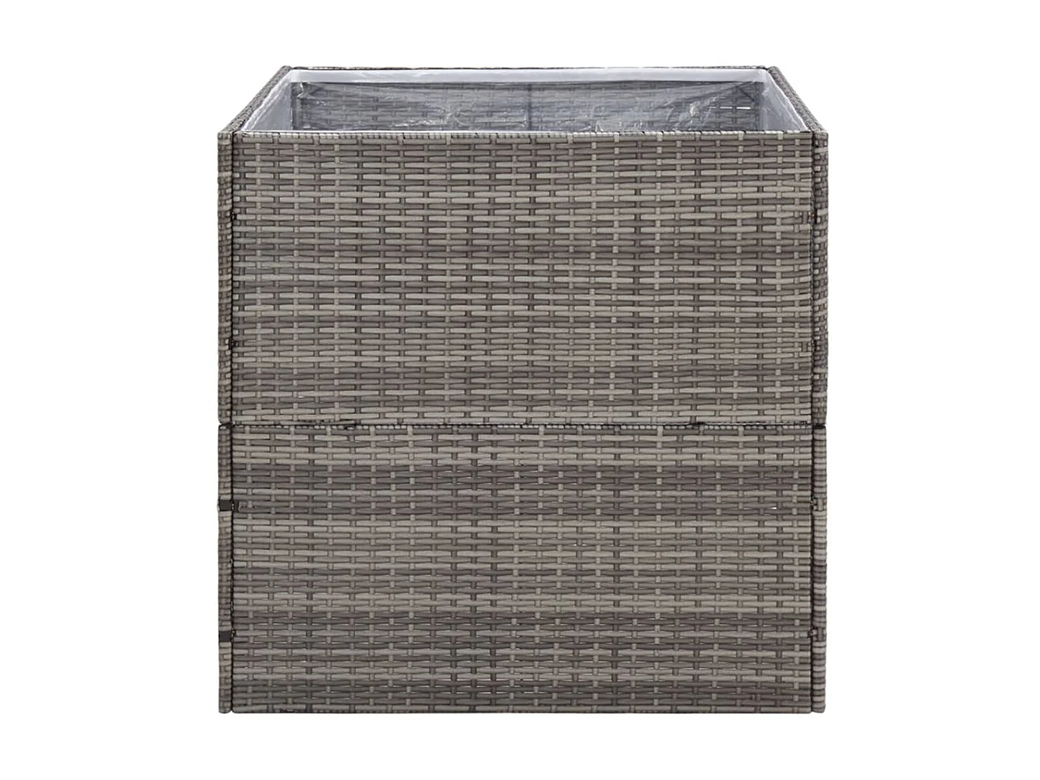 Jardinière Gris 80x80x80 Résine tressée