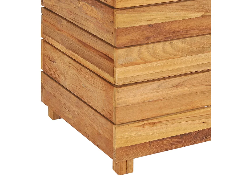 Jardinière 100x40x55 Bois de teck recyclé et acier