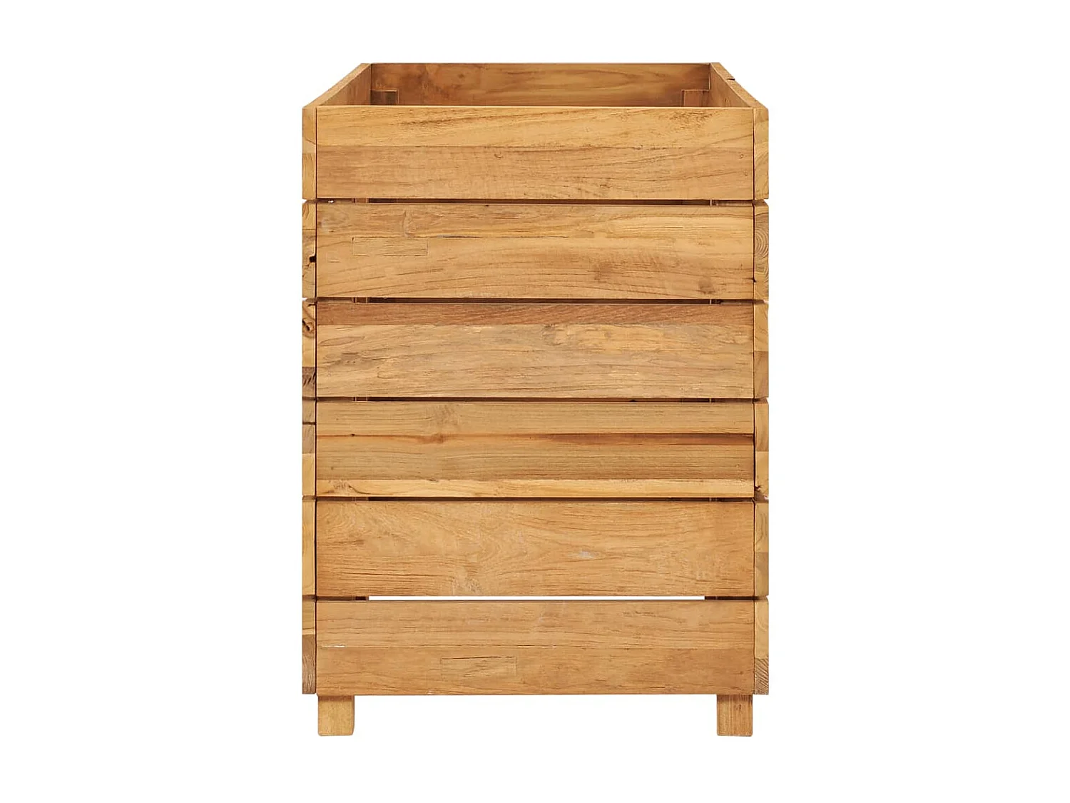 Jardinière 100x40x55 Bois de teck recyclé et acier