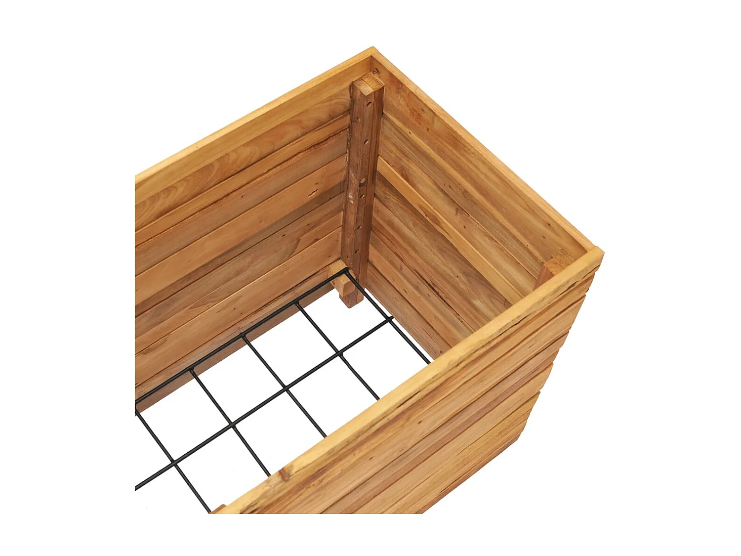 Jardinière 100x40x55 Bois de teck recyclé et acier