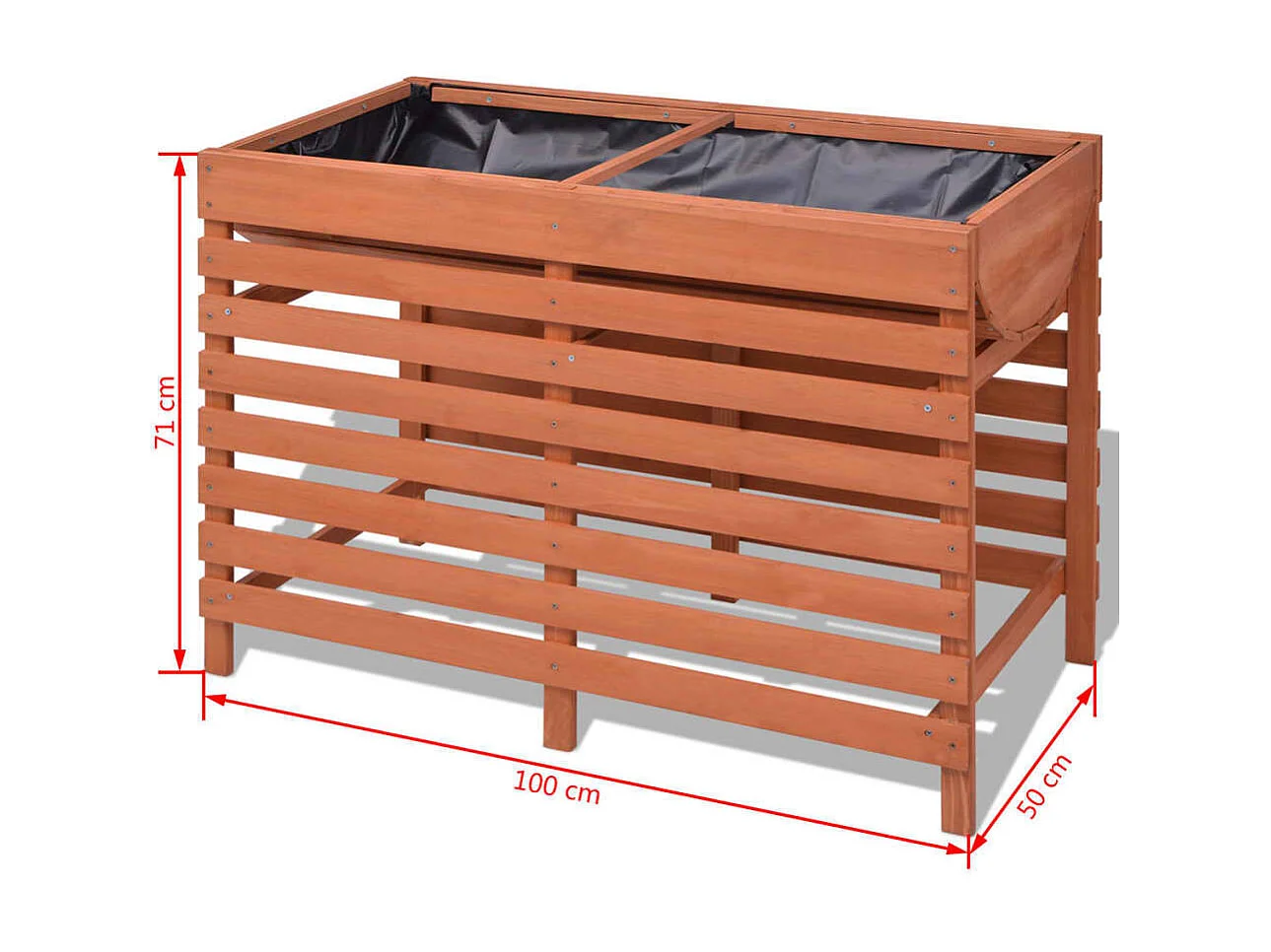 Jardinière 100 x 50x71 Bois