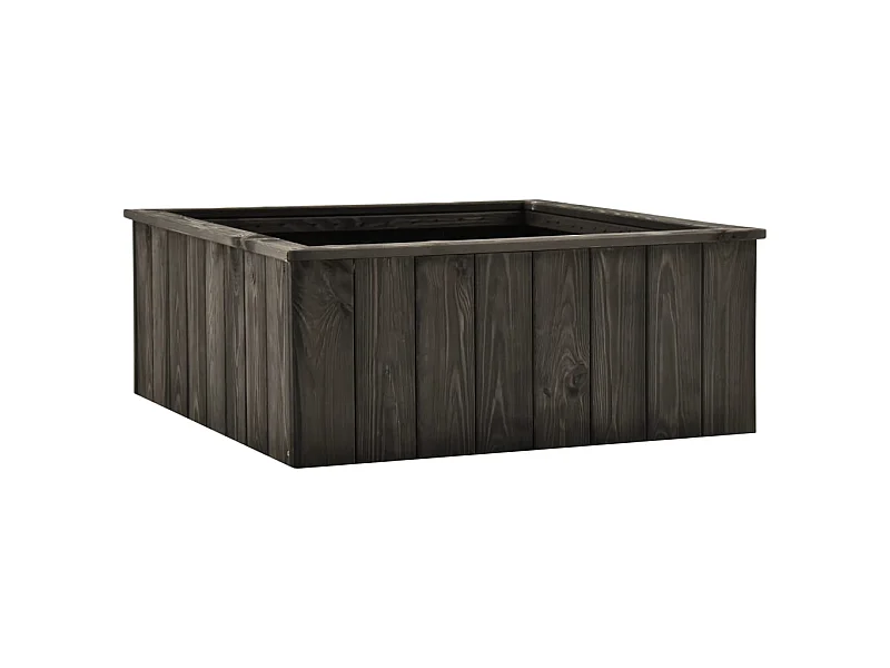 Jardinière Gris foncé 74x77x30 Bois de pin massif