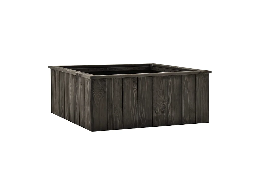 Jardinière Gris foncé 74x77x30 Bois de pin massif