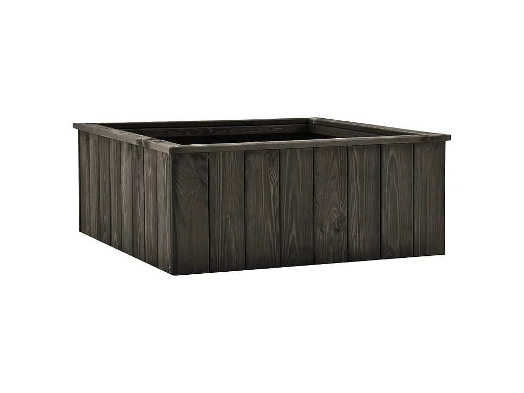 Jardinière Gris foncé 74x77x30 Bois de pin massif