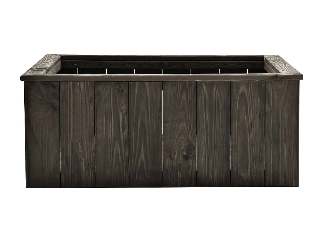 Jardinière Gris foncé 74x77x30 Bois de pin massif