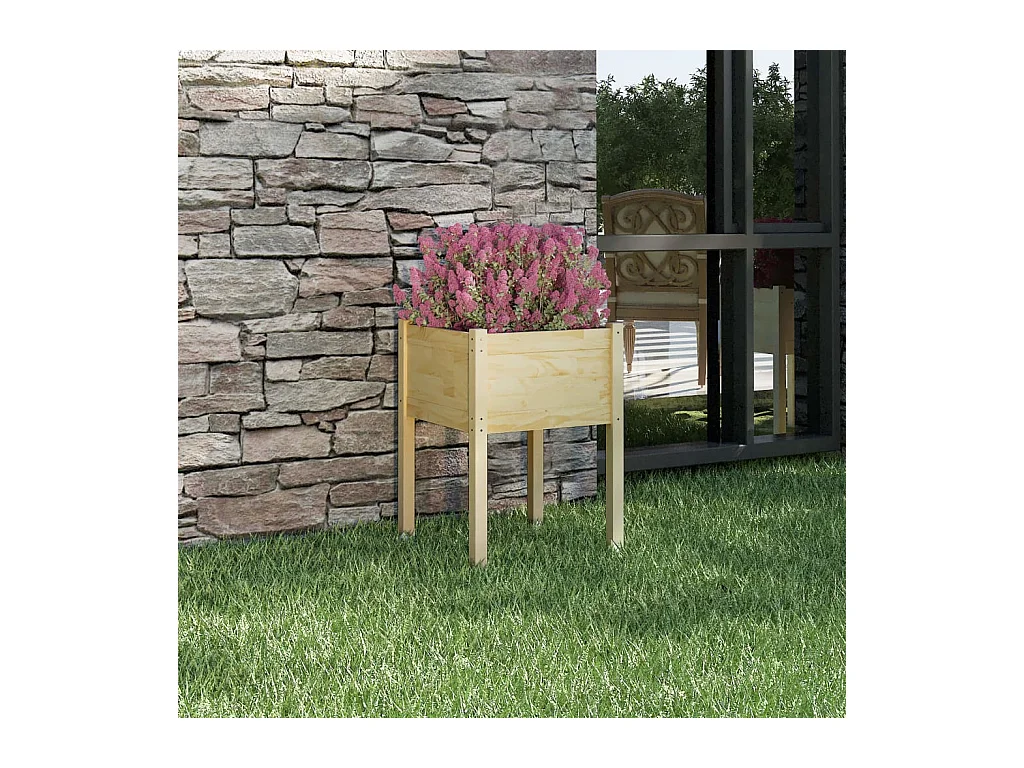 Jardinière d'extérieur 50x50x70 Bois de pin massif