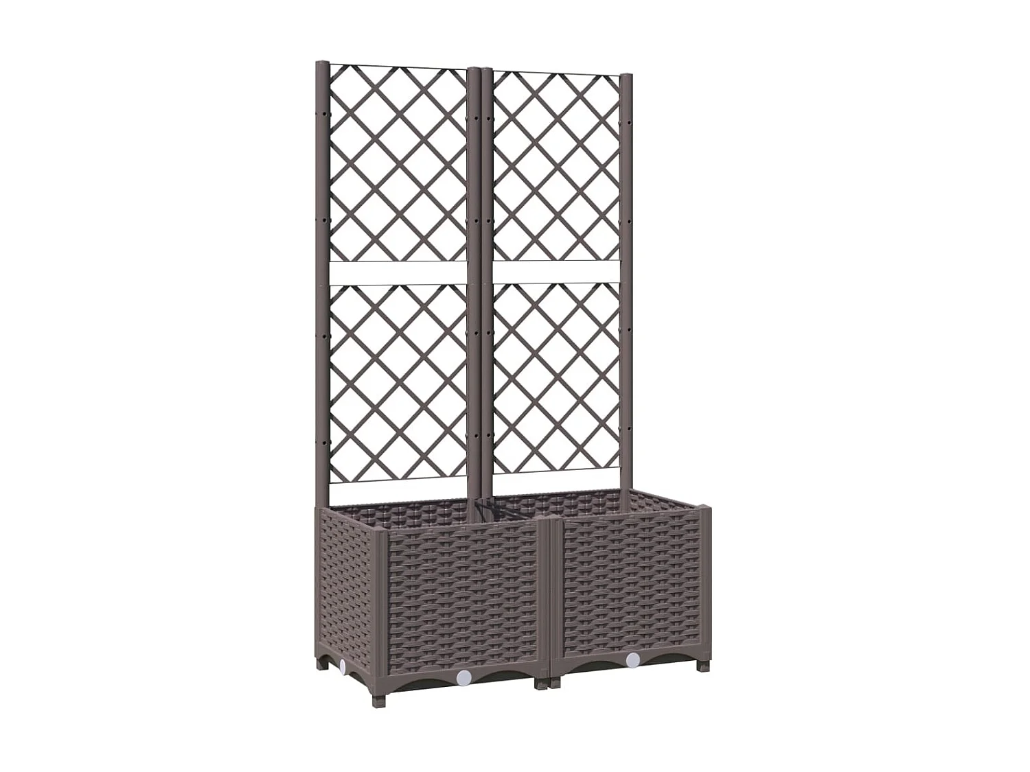 Jardinière avec treillis Marron 80x40x136 PP