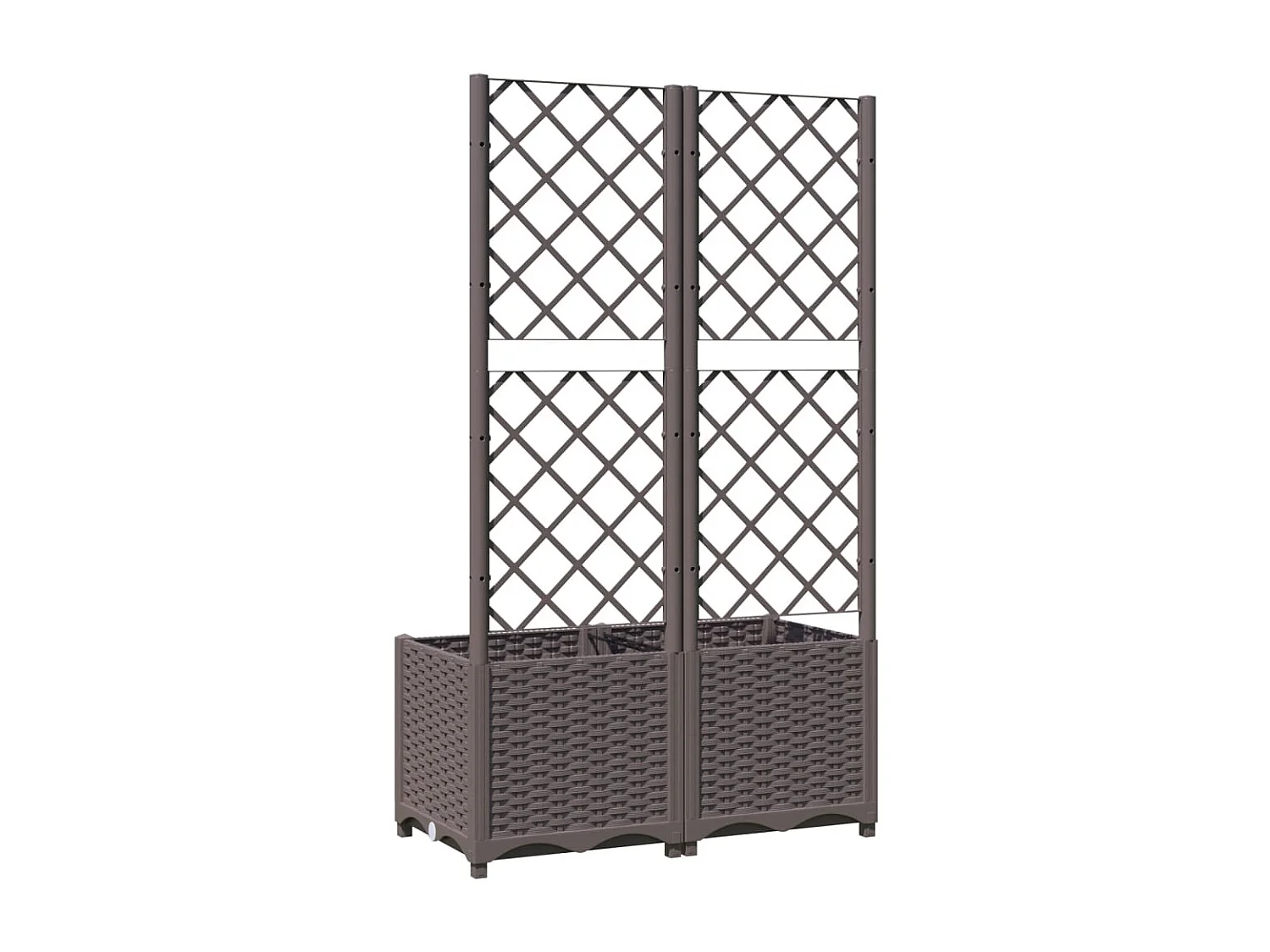 Jardinière avec treillis Marron 80x40x136 PP