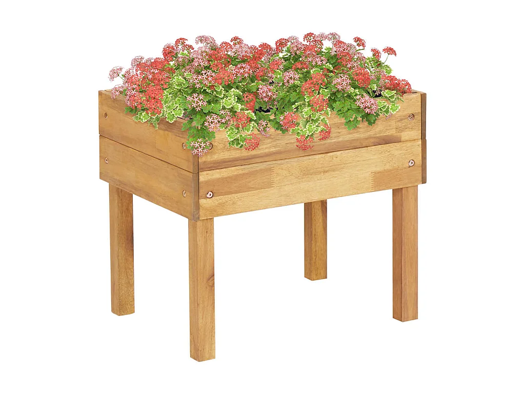 Jardinière surélevée 50x40x45 Bois massif d'acacia