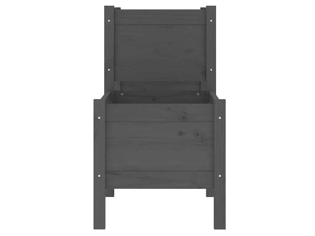 Jardinière Gris 245,5x44x75 Bois massif de pin