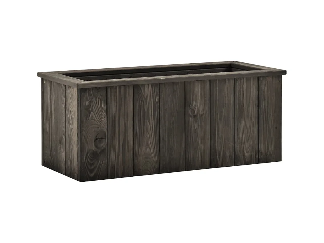 Lit surélevé Gris foncé 74x32x30 Bois de pin massif