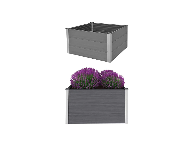 Jardinière WPC 100x100x54 Gris