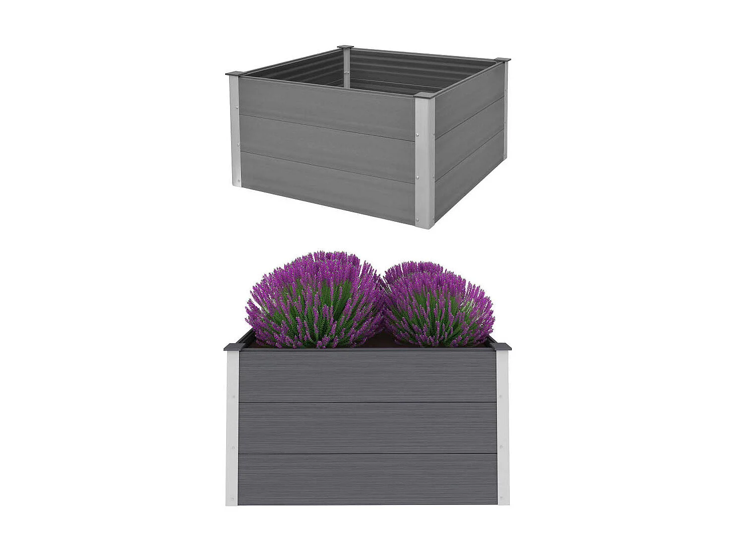 Jardinière WPC 100x100x54 Gris
