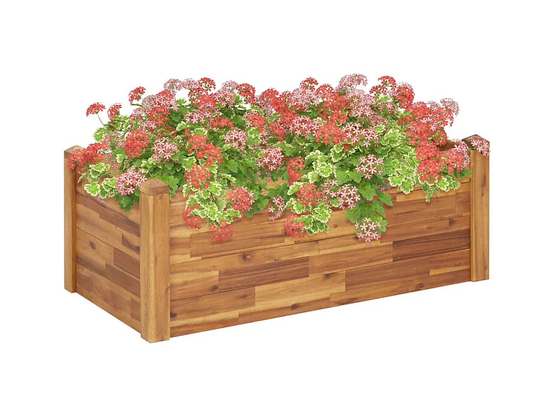 Jardinière 110x60x44 Bois massif d'acacia