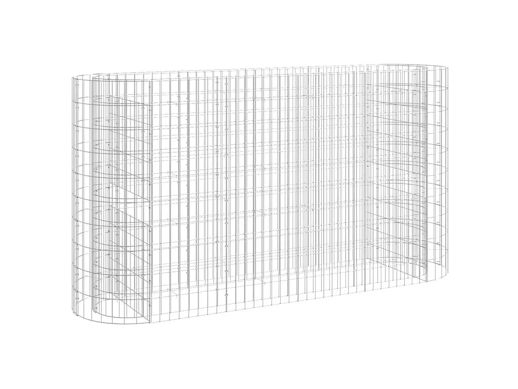 Lit surélevé à gabion Fer galvanisé 190x50x100