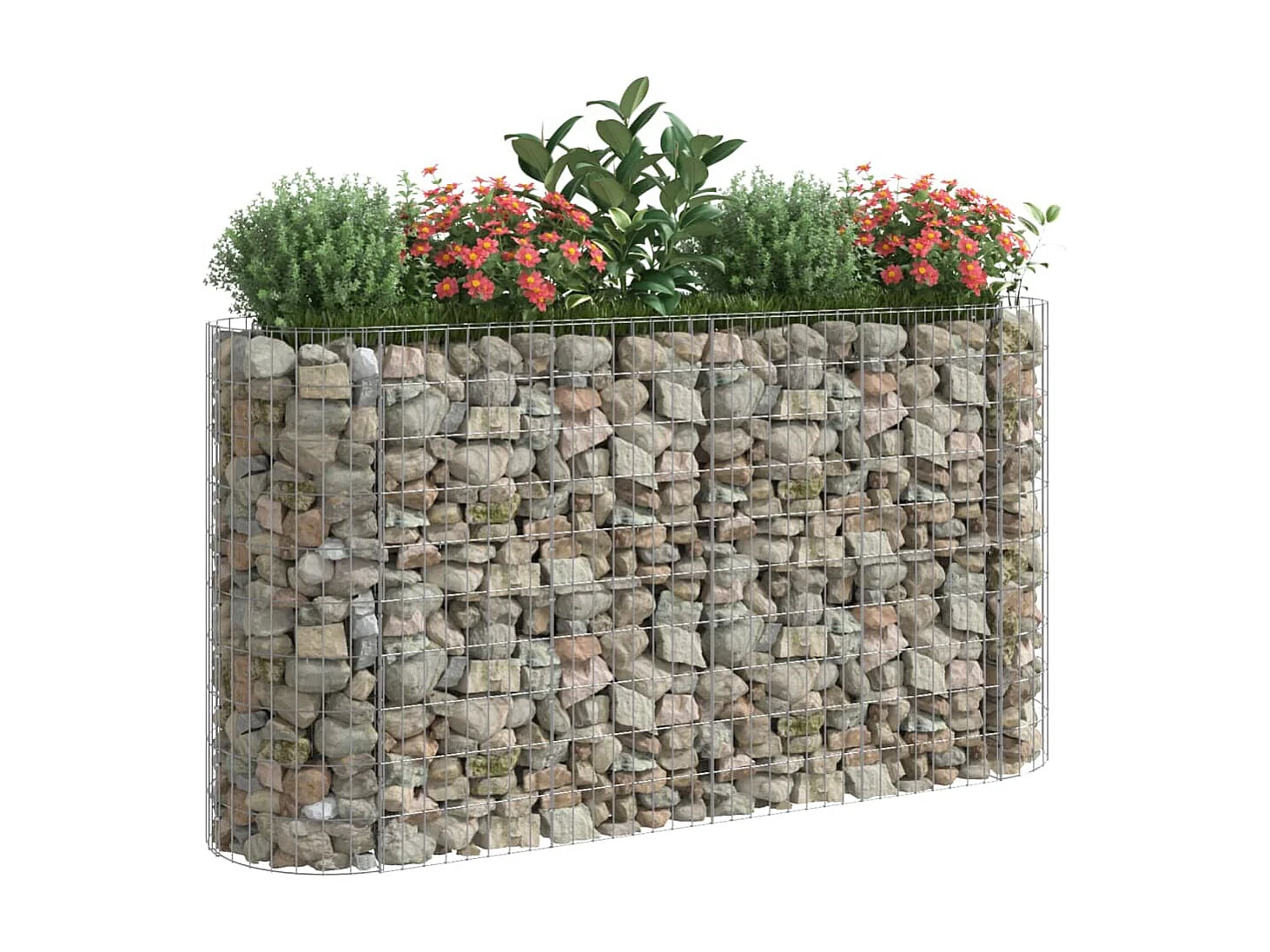 Lit surélevé à gabion Fer galvanisé 190x50x100