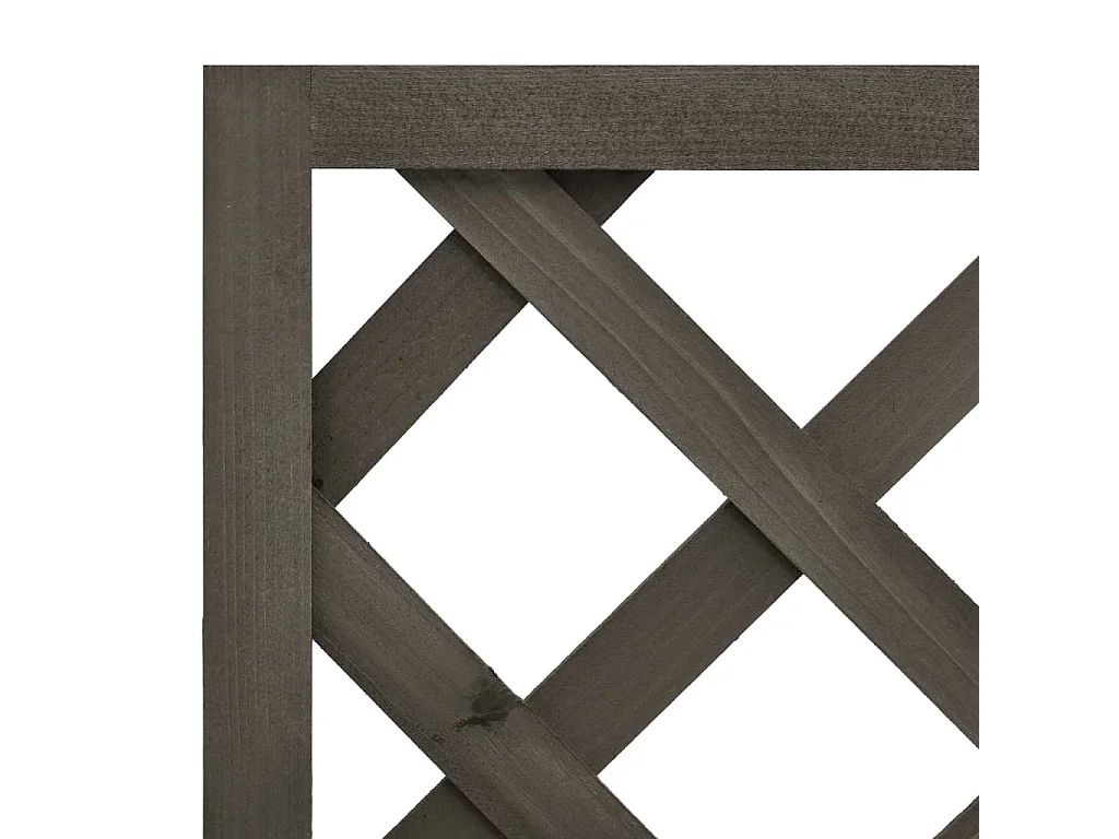 Jardinière à treillis de jardin Gris 50x25x90 Bois de sapin
