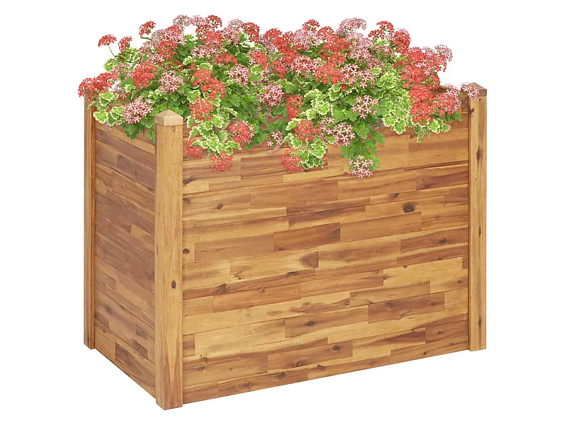 Jardinière 110x60x84 Bois massif d'acacia