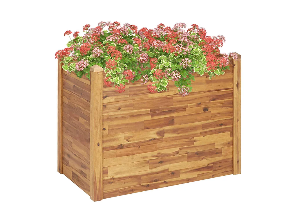Jardinière 110x60x84 Bois massif d'acacia